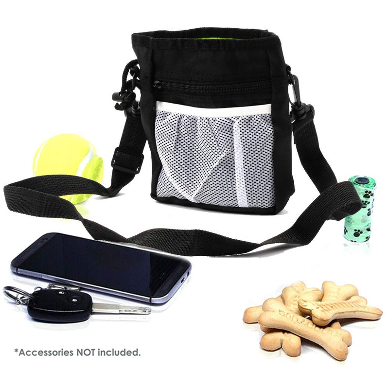 R & R Enterprises Dog Treat Pouch Bag Puppy Dog Training Snack Bag Built-in Poop Bag Dispenser with Adjustable Waist Belt Pouch and Shoulder Strap 3 Ways to Wear Hand-Free for Dog Walking Training - PawsPlanet Australia