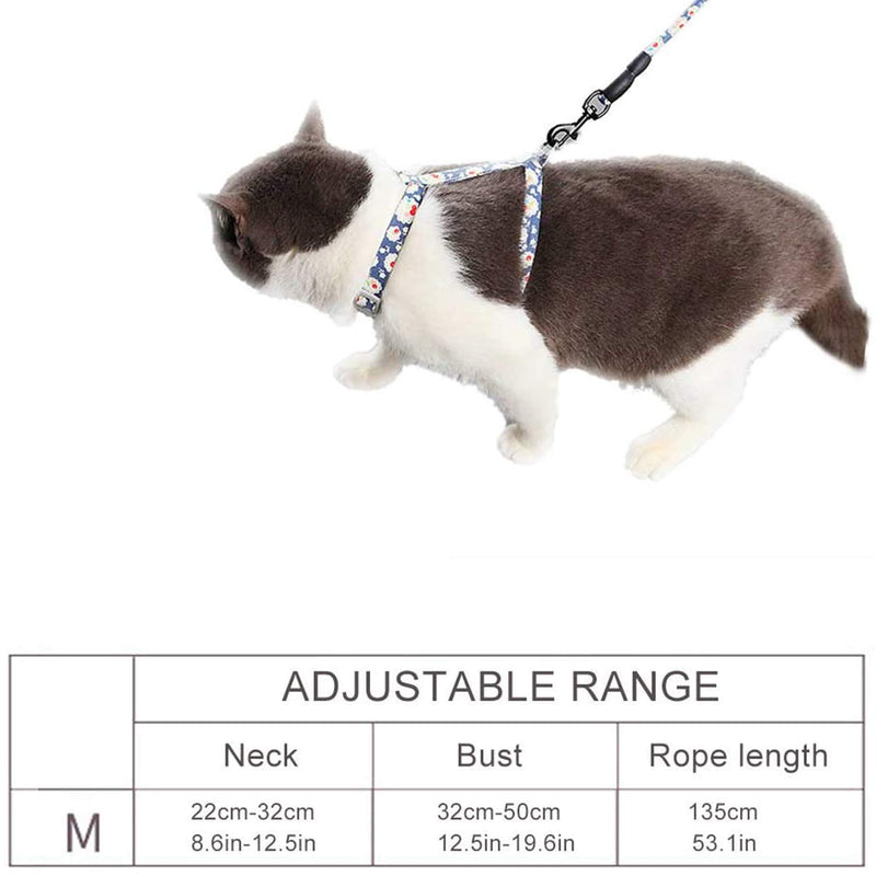 Simon Lee Woodham Cat Harness and Leash, Adjustable Vest Harnesses for Cats, for Cat Small Pet Outdoor Walking, Escape Proof Chest Strap with Safety Buckle (Light Green) - PawsPlanet Australia