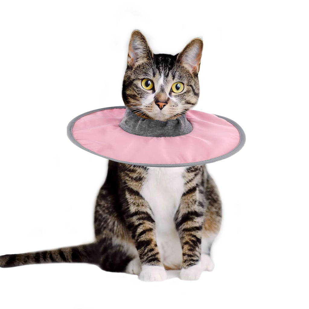 Recovery Collar for Cats, Adjustable Protective Cat Recovery Collar Waterproof Elizabethan Collar for Kittens Puppies After Surgery to Stop Licking Wounds (Pink) - PawsPlanet Australia