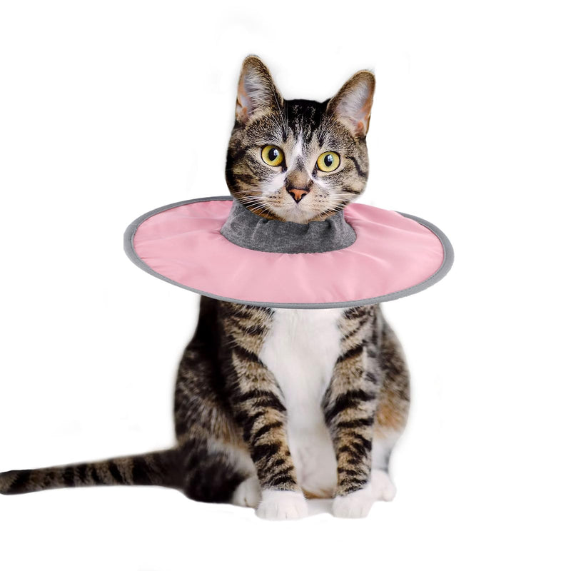 Recovery Collar for Cats, Adjustable Protective Cat Recovery Collar Waterproof Elizabethan Collar for Kittens Puppies After Surgery to Stop Licking Wounds (Pink) - PawsPlanet Australia