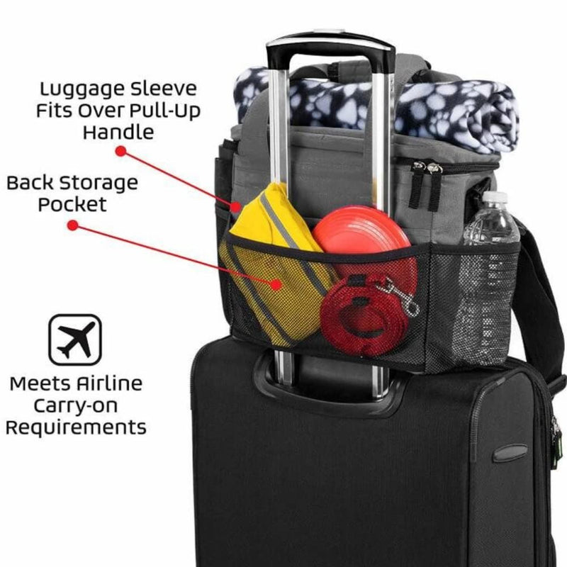 Dog Travel Bag Pet Owner Multi-Use Dog Outdoor Bag Airplane Approved with Locking Safety Zippers, Dog Bags for Traveling for Dogs Or Cats -Perfect Weekend Pet Travel Set - PawsPlanet Australia
