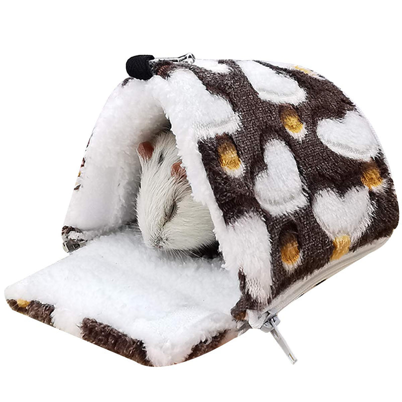 LEFTSTARER Sugar Glider Hamster Hammocks Guinea Pig Cage Bedding Cute Small Pet Animals Nest Hanging House Sleeping for Squirrel Hedgehog Chinchilla Bird (Small, Brown) - PawsPlanet Australia