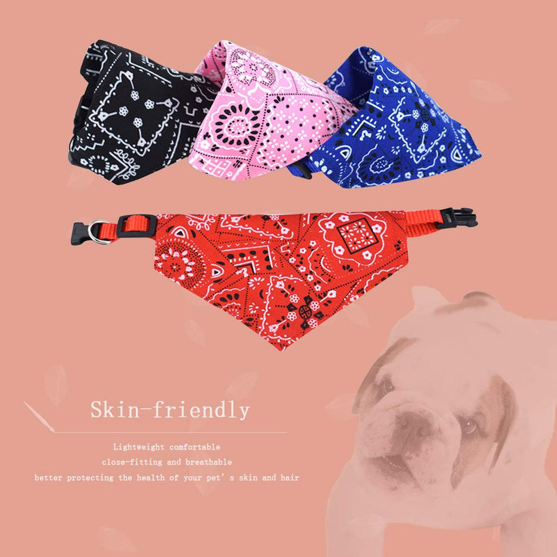 YOFASEN Puppy Bandana - Dog Bandana Collar Pet Neckerchief Scarf Triangle Towels for Pets, 4Pcs/M 1.5cm - PawsPlanet Australia