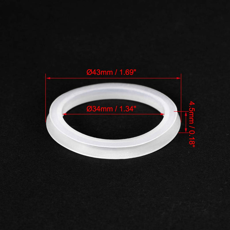 [Australia] - uxcell Silicone Kitchen Bathroom Strainer Washer Drain Gasket 41mmx34mmx4.5mm White 2Pcs 