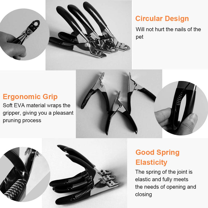 Fdit Pet Dog Nail Clippers Dedicated Nail Scissors Toe Claw Shear Clippers Trimmer Cutter for Small Animals (Black) - PawsPlanet Australia