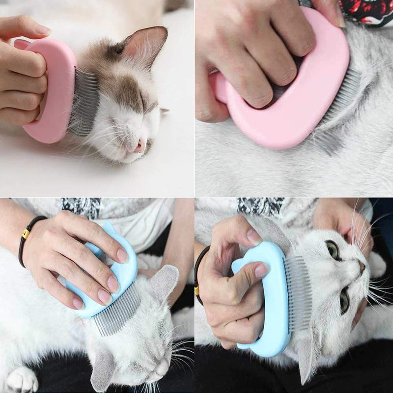 [Australia] - N/P Relaxing Cat’s Comb Massager, Cat Brush with Extra Soft Silicone Pins – Grooming & Shedding Massage Brush for Short & Long Hair -Promote Blood Circulation Green 