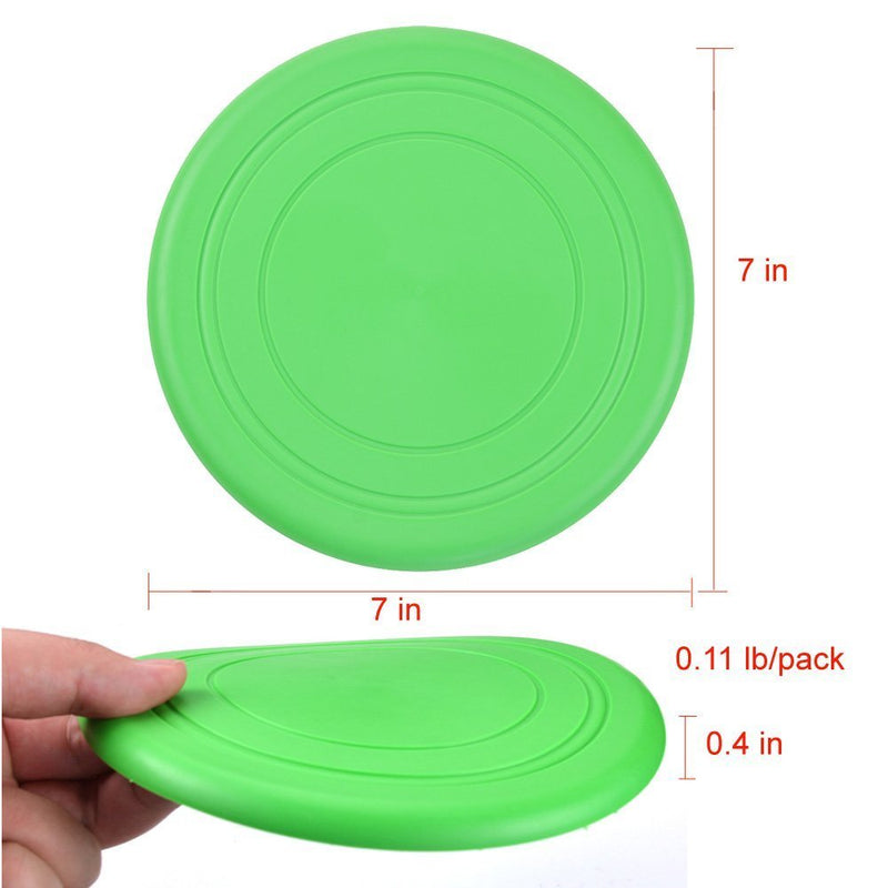 [Australia] - TEESUN Dog Frisbee Training Toys Flying Discs Flyer Silicone for Big Small Dogs Soft Tooth Resistant Rubber 6 Pack (Red Blue Green Yellow Orange) 