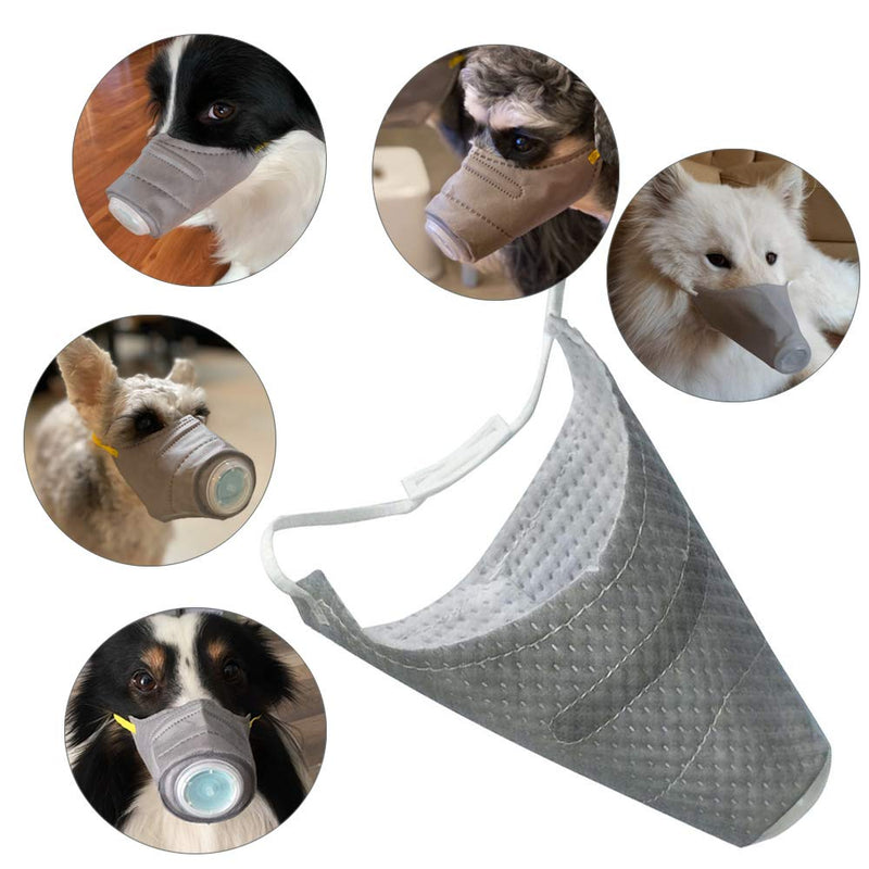 [Australia] - Linkinghome Dog Respirator Muzzle, Dog Protective Muzzle Adjustable Pet Mouth Muzzle Breathable Soft Cotton Dog Muzzle Medium 