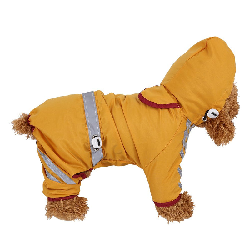 GLOGLOW Dog Raincoat Ultra-Light dog rain cover rainwear,6Sizes Pet Raincoat Waterproof Jacket Cat Dog Hood Rain Coat Reflective Jumpsuit Apparel(L) - PawsPlanet Australia