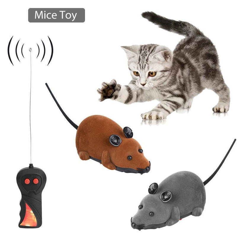 [Australia] - Yosooo Remote Control Mouse Wireless Mouse for Cat Dog Funny Rat Novelty Gift Pet Toy Grey 