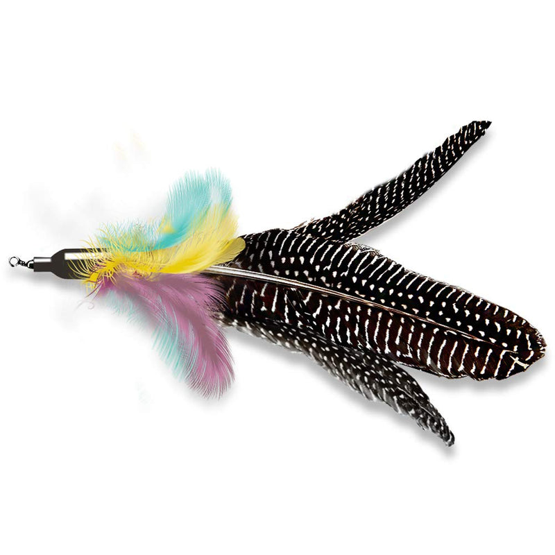 [Australia] - Highland Farms Select Handmade Natural Feather Cat Toy Da Bird Refills - Interactive Cat and Kitten Toy Only 6 Packs Feather Cat Toys 