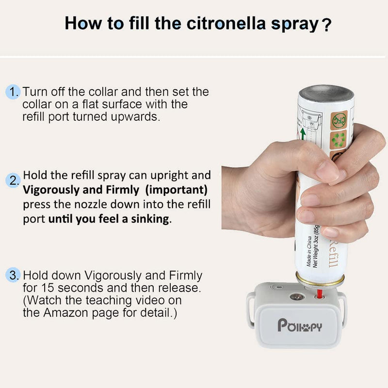 Citronella Spray Refill for POIIOPY & WWVVPET & All Other Brand Citronella Spray Dog Collars,Remote Training Collars,Dog Anti-Bark Collars,Humane and Safe Spray for Pets, 90ml/Can (New Formula) 2 Pack - PawsPlanet Australia