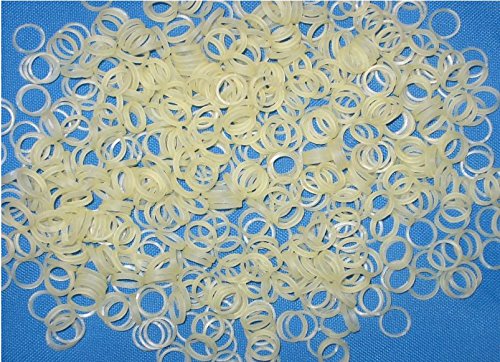 [Australia] - 500 pack Orthodontic Elastics Rubber Bands 3/8' Great for Dog Grooming Top Knots, Bows, Braids, and Dreadlocks by Cayenas 