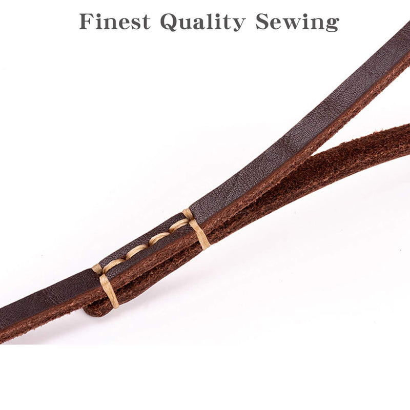 HiCaptain Thin Leather Dog Leash for Small Dogs Up to 15 lb (1/3 inch Wide, 6 Ft) Regular 1/3 inch Wide, 6 Feet - PawsPlanet Australia