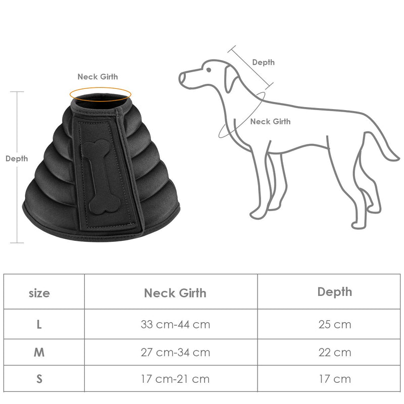 Haokaini Dog Cone Collar, Pet Recovery Protective Collar for After Surgery, Preventing Cats Puppy from Biting Scratching Licking Wound, Soft and Comfortable - PawsPlanet Australia