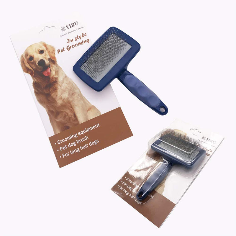 YIRU Large Firm Slicker Brush for Dogs Goldendoodles,Extra Long Pin Slicker Brush for Dog Pet Grooming Pins and Deshedding,Removes Long and loose Hair,Undercoat,25mm(1") - PawsPlanet Australia