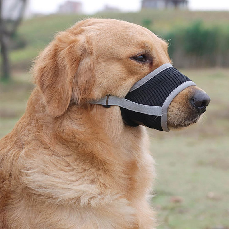 Tadipri Muzzle for Dogs Air Mesh Breathable Adjustable Pet Muzzles, Muzzle Made of Nylon for Dogs Medium and Large Dogs, Muzzle with Velcro Fastener Soft, Prevents Biting, Barking and - PawsPlanet Australia