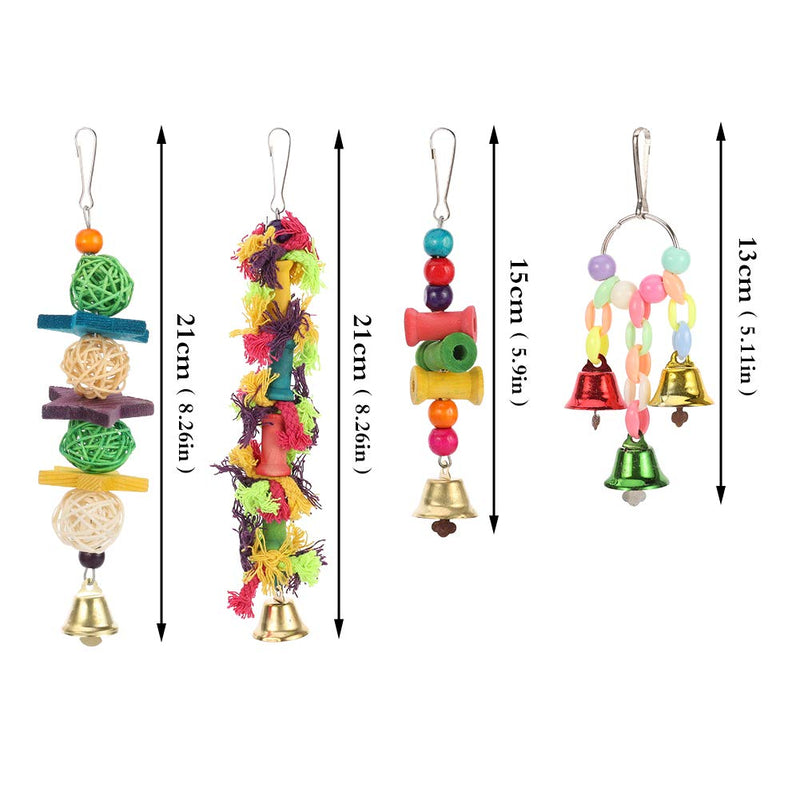 Yorgewd 8-Pack Bird Toys Parrots Cage Toys Hanging Swing Shredding Chewing Perches Parrot Toy Parrot Bite Toy for Budgie, Cockatiels, Conures, Finches, Small Parakeets - PawsPlanet Australia