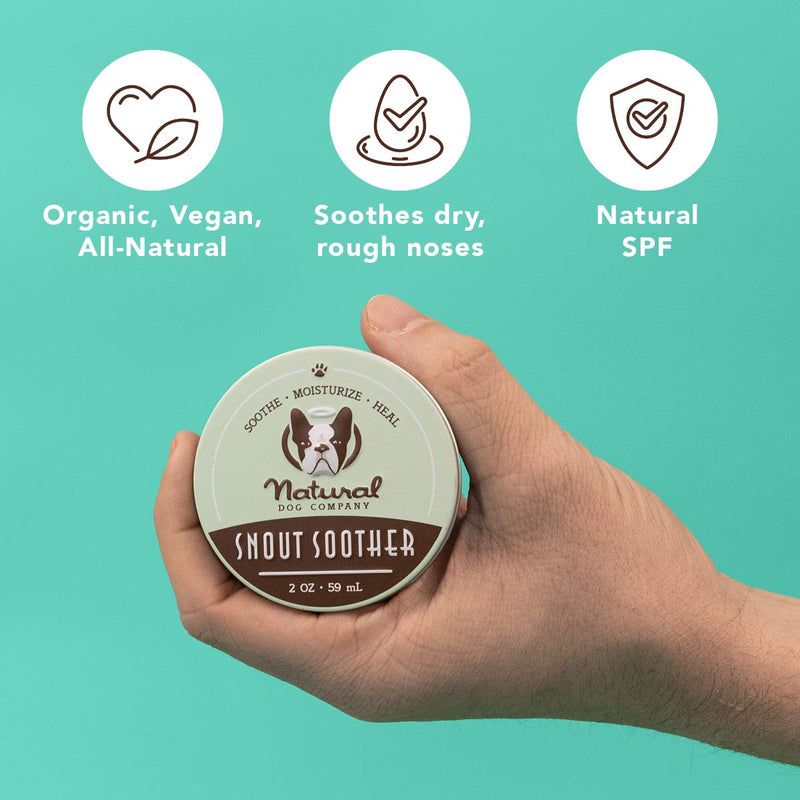 Natural Dog Company - Snout Soother | Dog Nose Balm for Chapped, Crusty and Dry Dog Noses, Organic, All Natural Ingredients 2oz/59ml Tin - PawsPlanet Australia