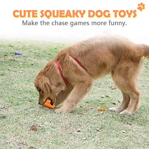 Petper Cw-0073EU Latex Pet Toys for Dog Cat, Squeaky Dog Training Interactive Puppy Play Toys Orange - PawsPlanet Australia