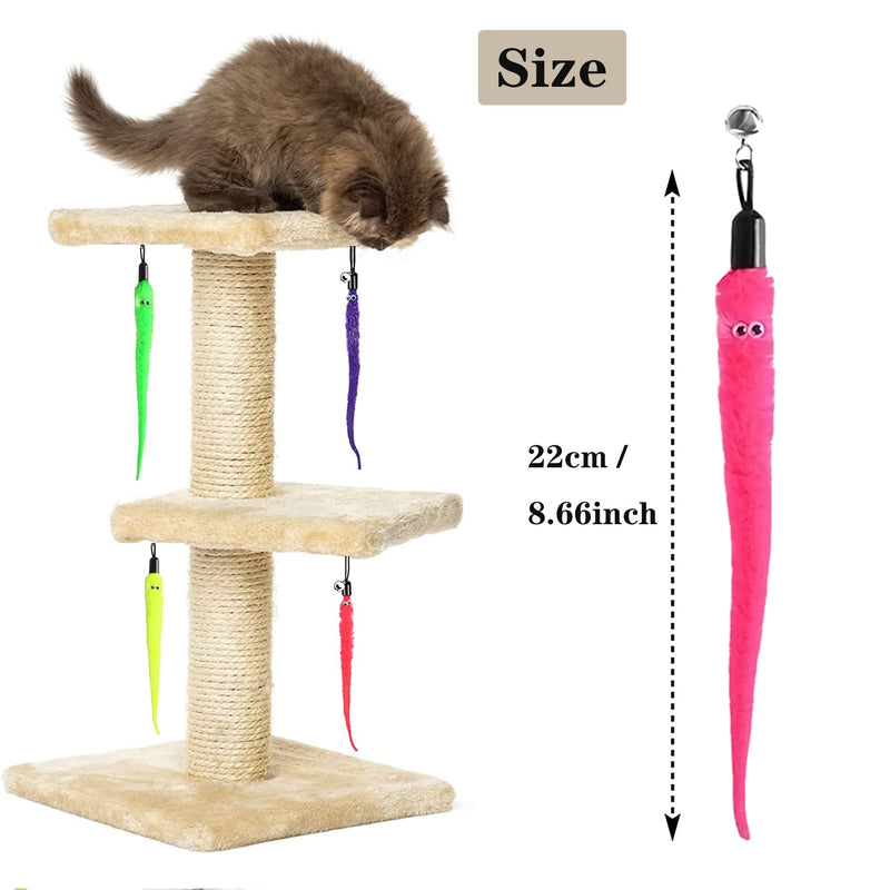 Cat Wall Toy Replacement Accessories 6 Colors Replacement Wall with Cat Toy Bell, Good for Playing Toys for Pets (Pack of 12) - PawsPlanet Australia