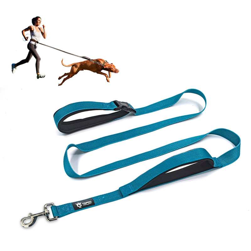 TSPRO Hands-Free Dog Leash Adjustable Walking Leash with Control Safety Handle and Robust Clasp for Small, Medium and Large Dogs Blue (Blue) Length: 180 cm - PawsPlanet Australia
