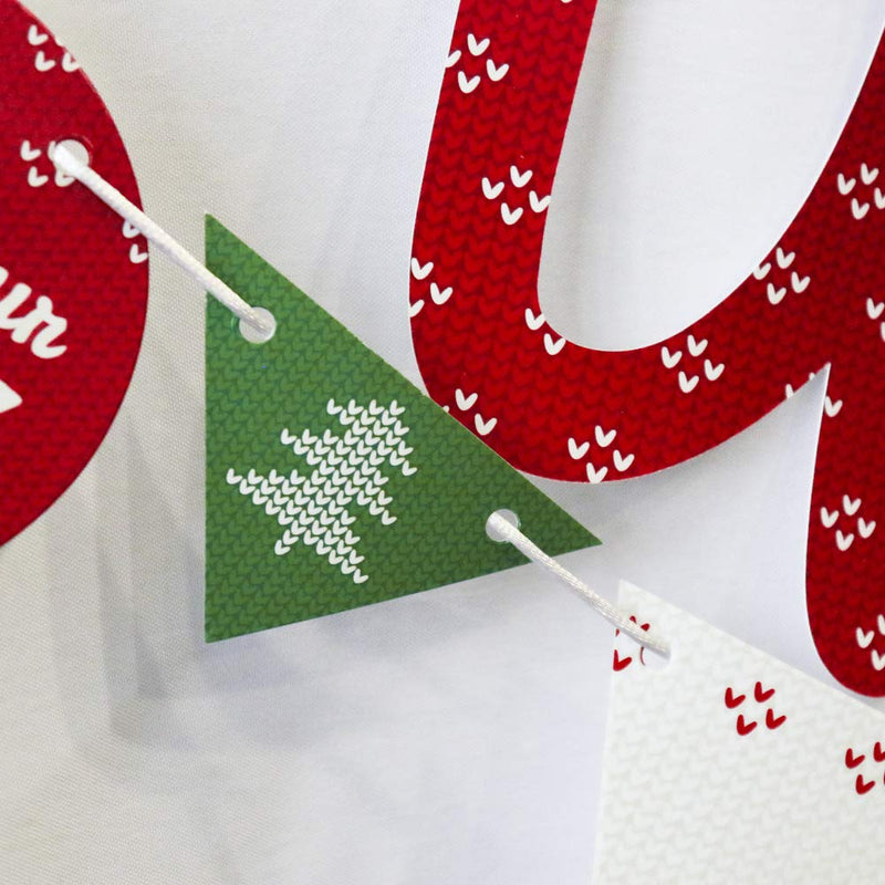 Big Dot of Happiness Ugly Sweater - Holiday and Christmas Party Letter Banner Decoration - 36 Banner Cutouts and Ugly Sweater Party Banner Letters - PawsPlanet Australia