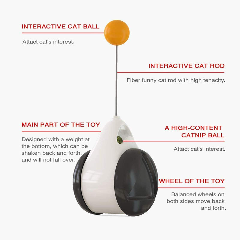 linping Pet balance Swing Car, Smart Cat Toy With Wheels Automatic No Need Recharge Cat Pets Toys Interactive - PawsPlanet Australia