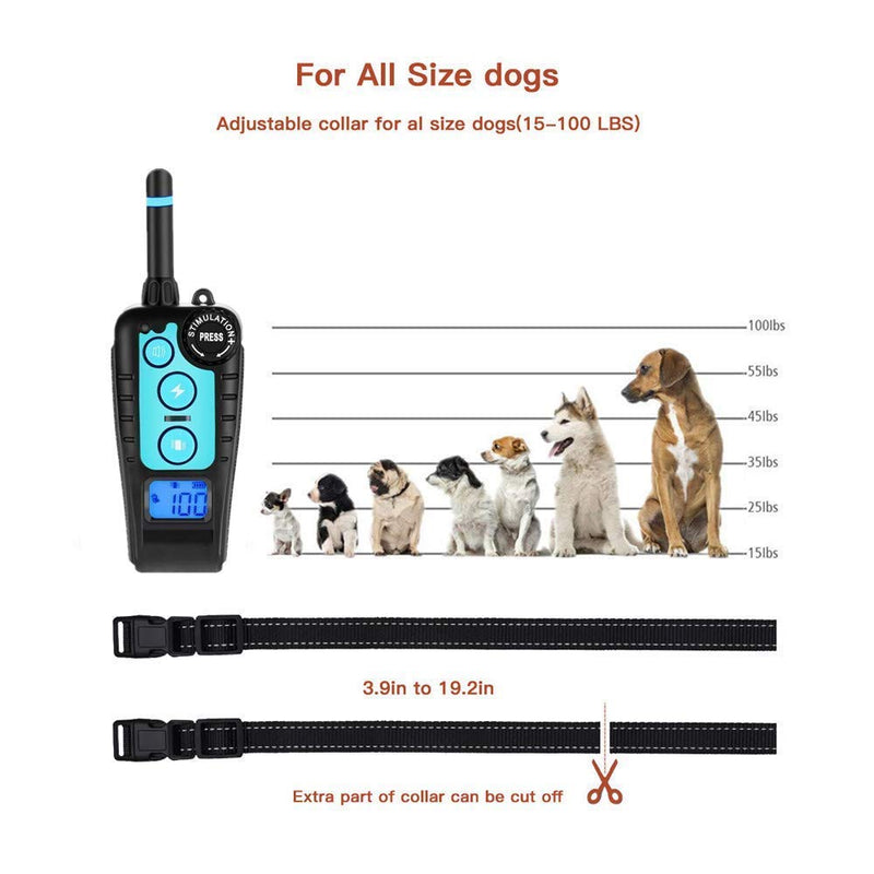 TEMEISI Dog Training Collar, NO Hurt IPX7 Waterproof and Rechargeable Training Collar with Beep, Vibration, Shock Electronic Collar Modes, 1801ft Remote Dog Shock Collar, for Small Medium Large Dog One size Black-A - PawsPlanet Australia