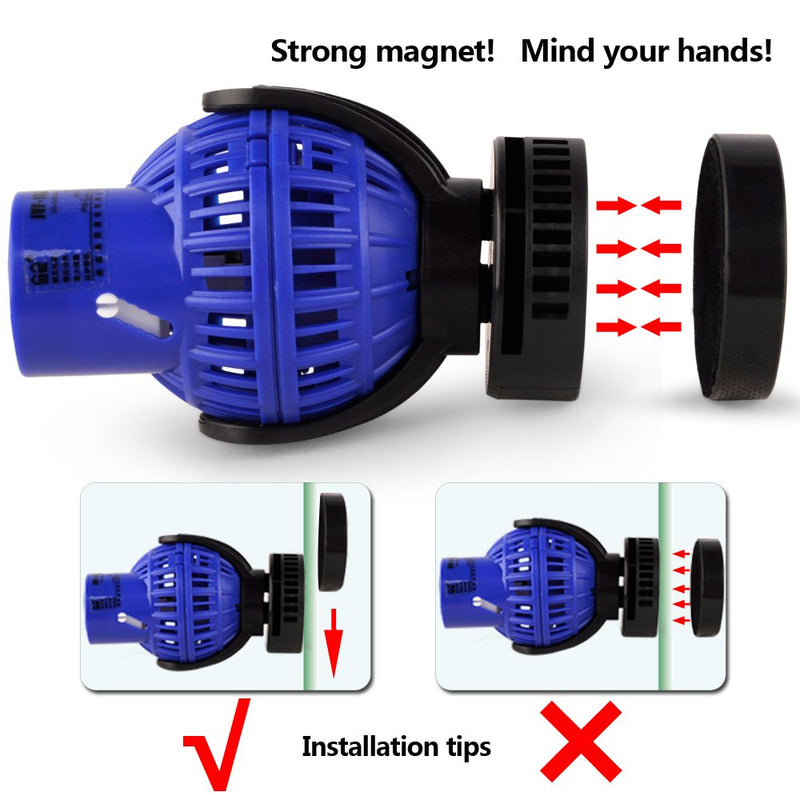 FREESEA Aquarium Wave Maker Power Head Circulation Pump with Magnet Suction Base for 20-100 Gallon Fish Tank 6W 1050 GPH for 20 to 60 gallon tank - PawsPlanet Australia