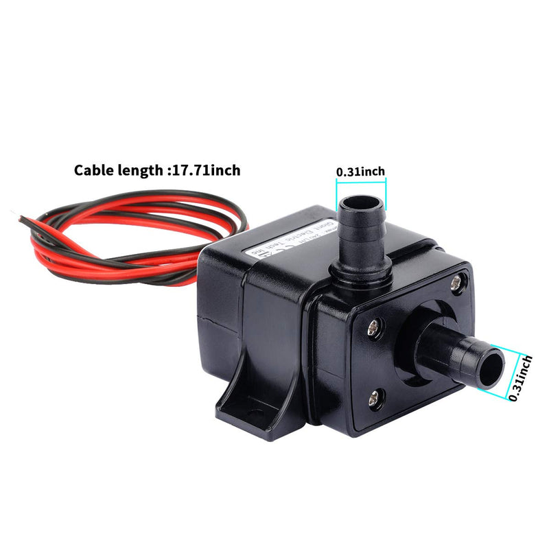 Allnice Mini Submersible Water Pump(240L/H, 4.8W) 12v Electric Brushless Submersible Fountain Pump with 9.8ft High Lift Outdoor Water Pump with 1.4ft Power Cord for Aquarium, Pond, Hydroponics - PawsPlanet Australia