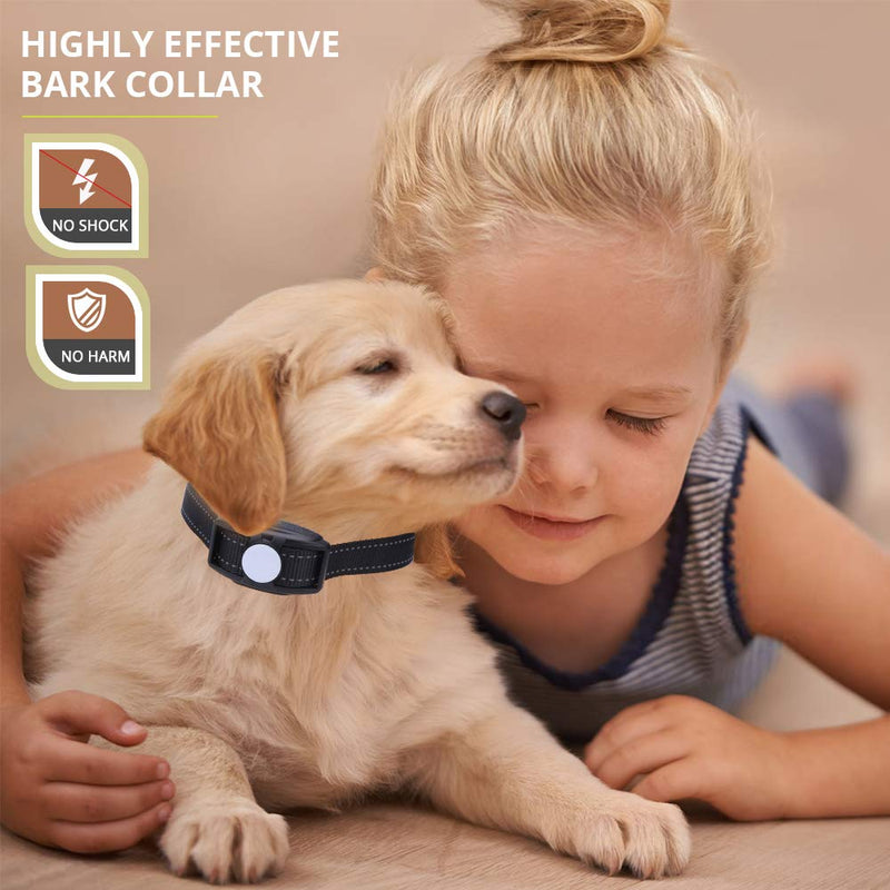 [Australia] - HAPYTHDA Dog Bark Collar Rechargeable - Anti Bark Training Collar with Beep Vibration and Adjustable Sensitivity,No Harm Shock Bark Control Collar for Small Medium Large Dogs 