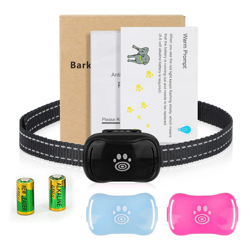 Small Dog Bark Collar, Smallest Anti Barking Collar with Beep, Vibrate, Humane No Shock Bark Collars for Small, Medium Dogs, Pet Training Collars Black - PawsPlanet Australia