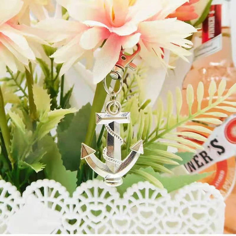 Aizhuang 50Pcs Anchor Keychain Party Favor Wedding Favors for Guests, Creative Souvenirs Gifts with Drawstring Gift Bags and Thankyou Tags for Nautical Theme Wedding Party Decorations - PawsPlanet Australia