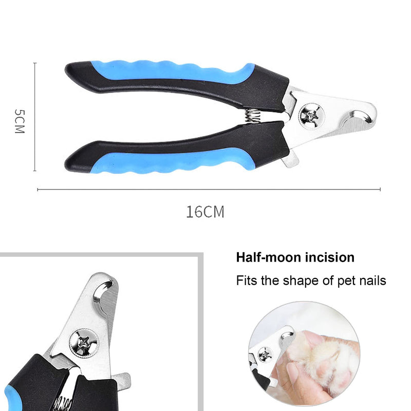 EasyULT professional claw scissors for dogs, stainless steel claw pliers, high quality claw care, nail scissors, claw care, professional claw cutter with protective safety lock and nail file - PawsPlanet Australia