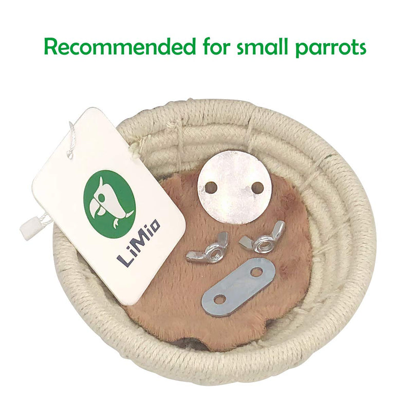 LIMIO Bird Nest Handmade Cotton Rope Parakeet Breeding Nest, Winter Warm Bird Breeding Hut Nest Bed, Small Parrot Cage Hatching Nest - PawsPlanet Australia