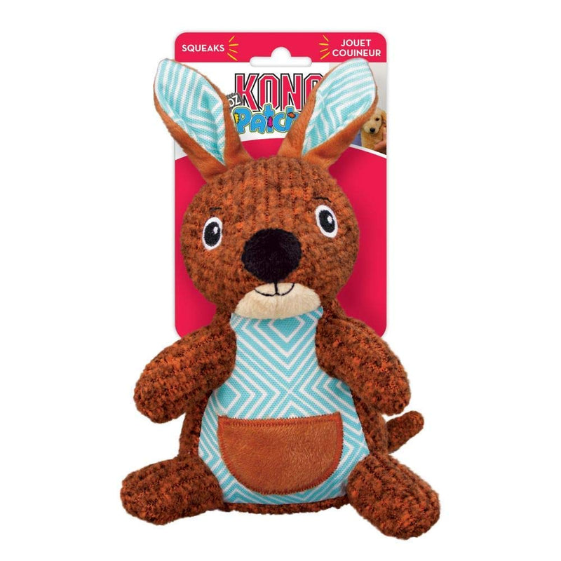 KONG Patches Cordz Kangaroo Small,Multi-Textured Plush - PawsPlanet Australia