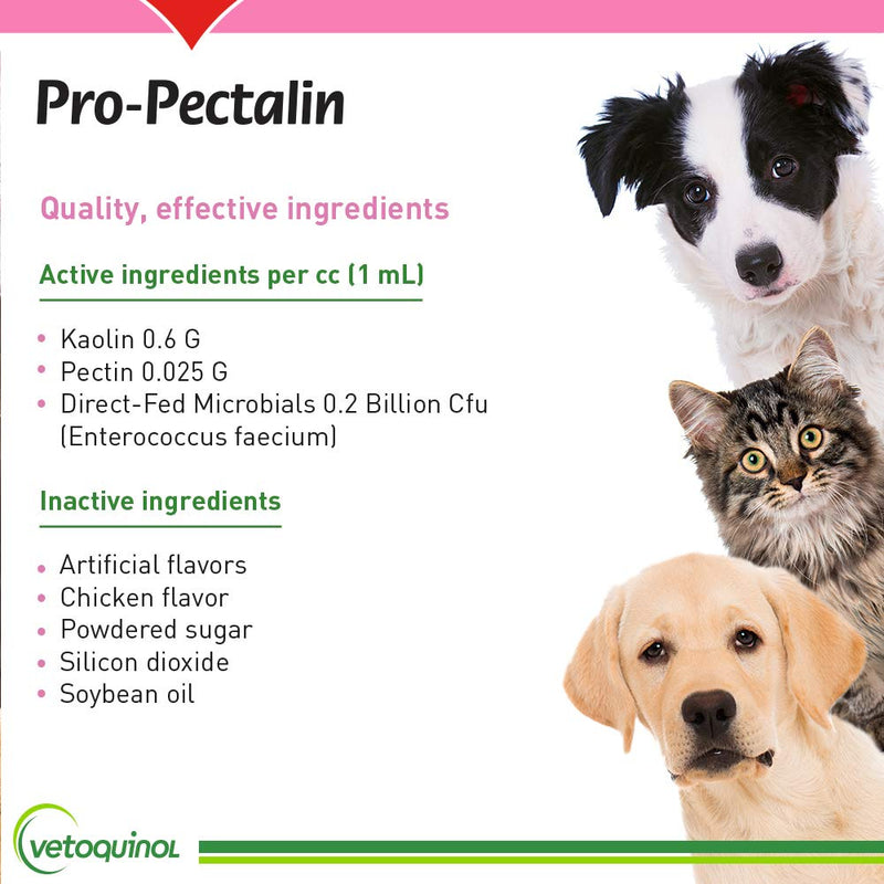Vetoquinol Pro-Pectalin Oral Paste for Dogs & Cats – Chicken Flavor – Helps Reduce Occasional Loose Stool & Diarrhea, Balance Gut pH, Support Normal Digestion & Intestinal Flora 15cc - PawsPlanet Australia