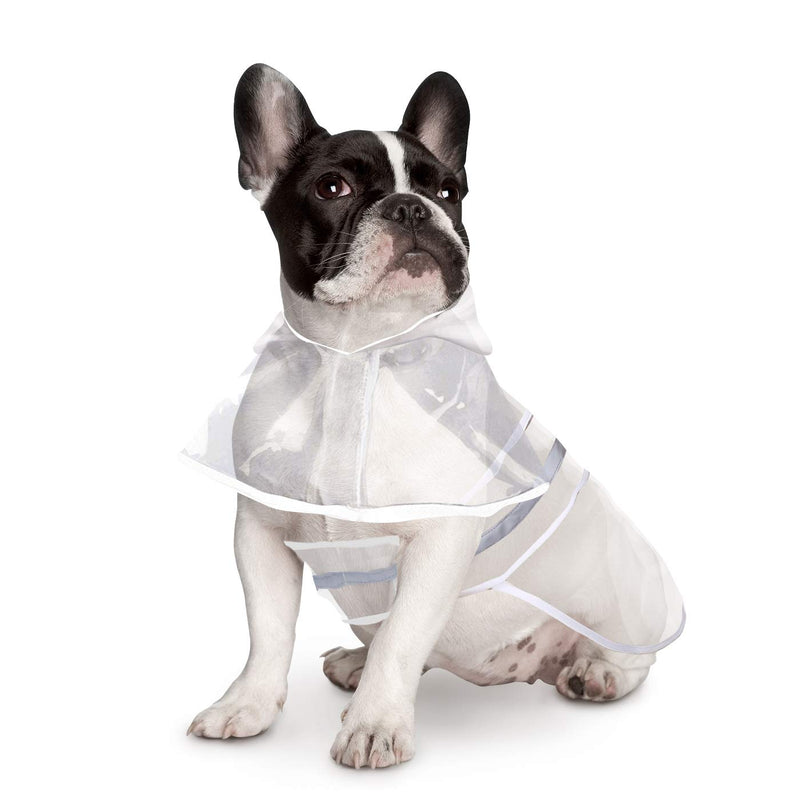 [Australia] - HDE Dog Raincoat Hooded Slicker Poncho for Small to X-Large Dogs and Puppies (Clear, Small) Clear 