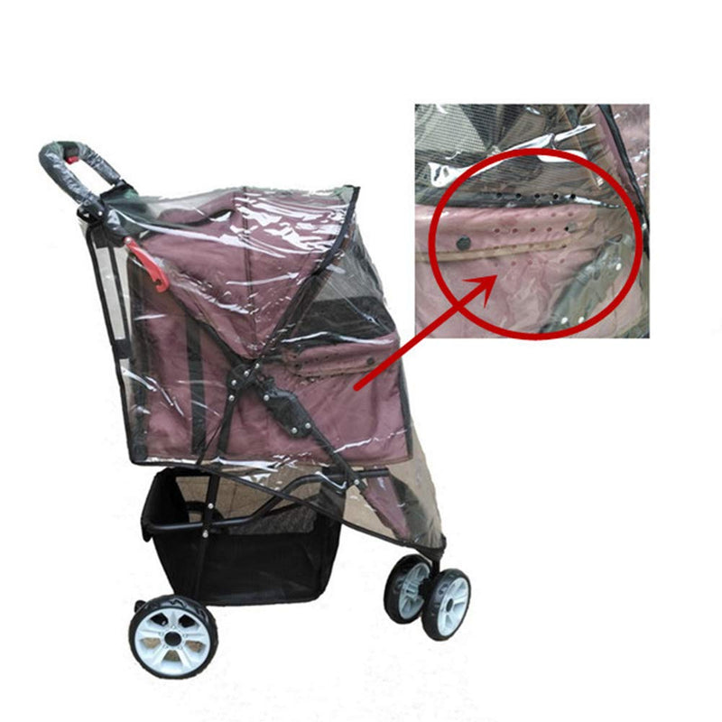 Dog Stroller Rain Wind Cover, Dog Cat Pet Travel Stroller Pushchair Pram Jogger Buggy Rain Cover - PawsPlanet Australia