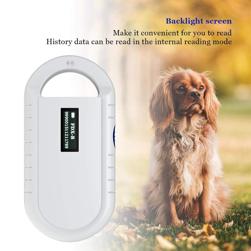 Portable Universal USB RFID Reader, Handheld Animal Chip Reader Pet Microchip Scanner with Backlight Screen Supports for ISO 11784/11785, FDX-B and ID64 RFID - PawsPlanet Australia