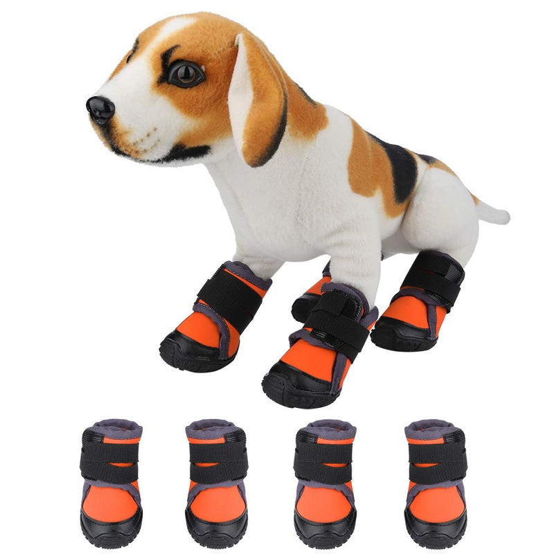 HEEPDD Dog Shoes, 4Pcs Pet Puppy Shoes Large Dog Non Slip Pet Booties Dog Snow Boots Rain Boots(55#-orange) 55# orange - PawsPlanet Australia