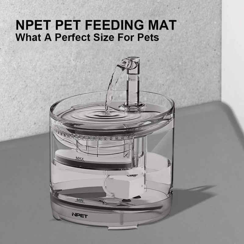 NPET Silicone Waterproof Dog Pet Feeding Mat for Cat Fountain Grey S - PawsPlanet Australia