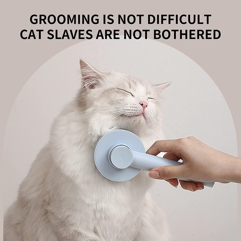 Cat brush short hair, cat brush dog brush, cat brush, self-cleaning cat dog brush for removing loose undercoat and mats, donut cat hair brush for pets for grooming. - PawsPlanet Australia