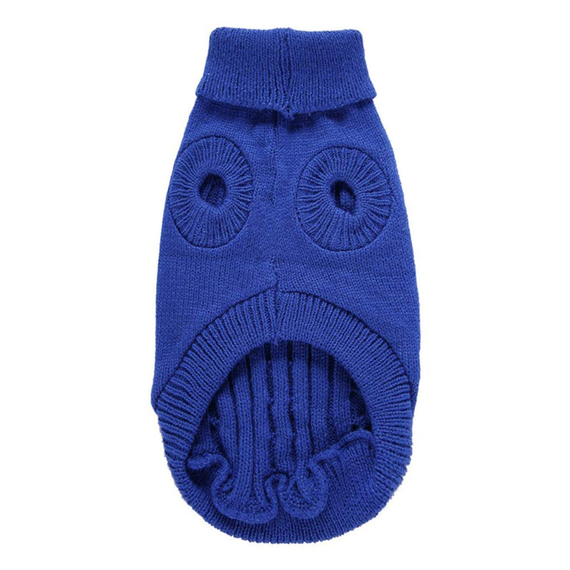 [Australia] - Dog Sweater, Warm Pet Sweater, Dog Sweaters for Small Dogs Medium Dogs Large Dogs, Cute Knitted Classic Cat Sweater Dog Clothes Coat for Girls Boys Dog Puppy Cat Dark blue 