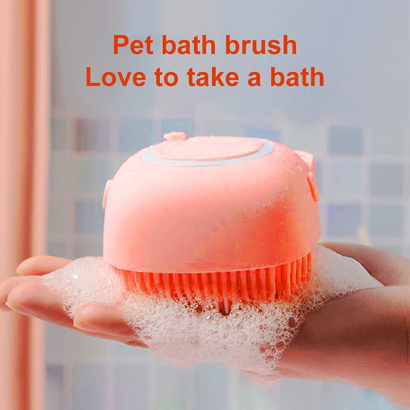 Cyleibe Pet Dog Bath Brush Dog Brush, Cat Grooming Brush Dog Grooming Brush Pet SPA for Puppy Cats Shower (Pink) - PawsPlanet Australia