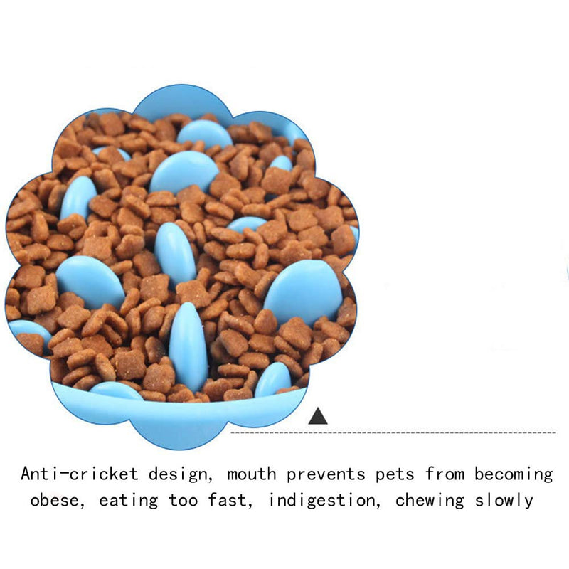 [Australia] - OUKEYI Feeder Slo-Bowl, Feeder Dog Bowl Slow Feeder Stop Bloat for Dogs,Dog Feeder Slow Eating Pet Bowl （Blue） 
