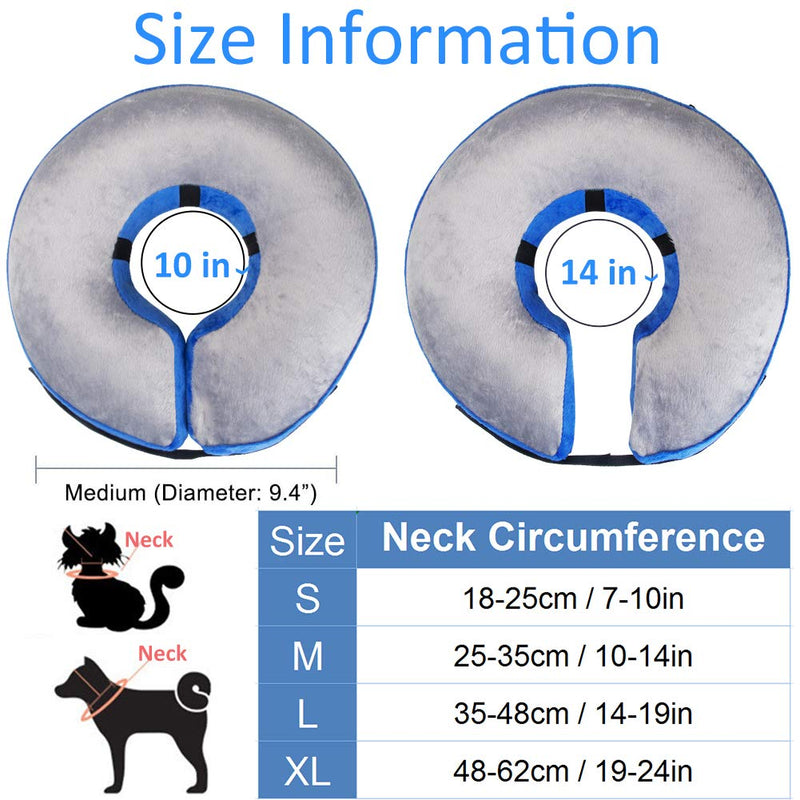 Coppthinktu Protective Inflatable Collar for Dogs, Dog Inflatable Collar Comfy Inflatable Dog Cones After Surgery, Dog Inflatable Recovery Collar Soft Dog Cone Adjustable Dog Donut Cat Collar Small - PawsPlanet Australia