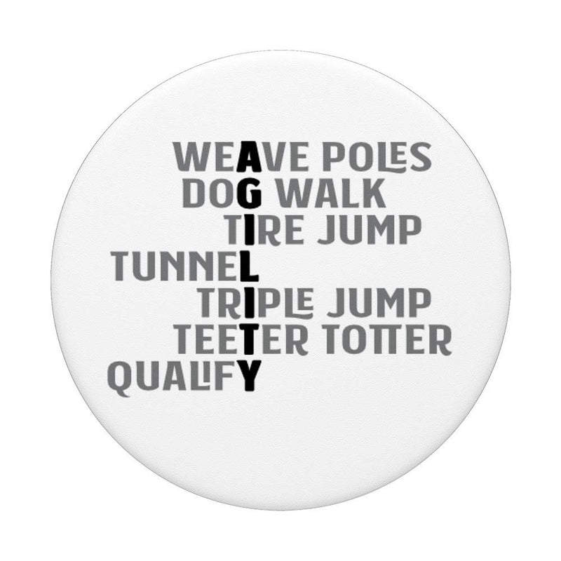 Agility Obstacles Acrostic Poem for Dog Agility Handler PopSockets PopGrip: Swappable Grip for Phones & Tablets Black - PawsPlanet Australia