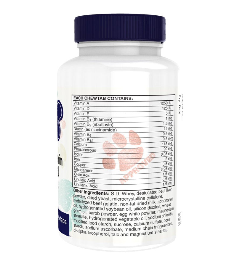 HEALTH THRU NUTRITION DogVites: Multi-Vitamin & Mineral Formula 100 Chewtabs - PawsPlanet Australia